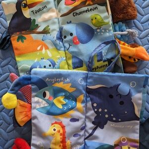 Baby Books, soft, Jungle Animals and Sea Animals, set of 2